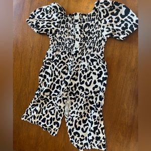 Jessica Simpson 18m leopard print romper with snaps